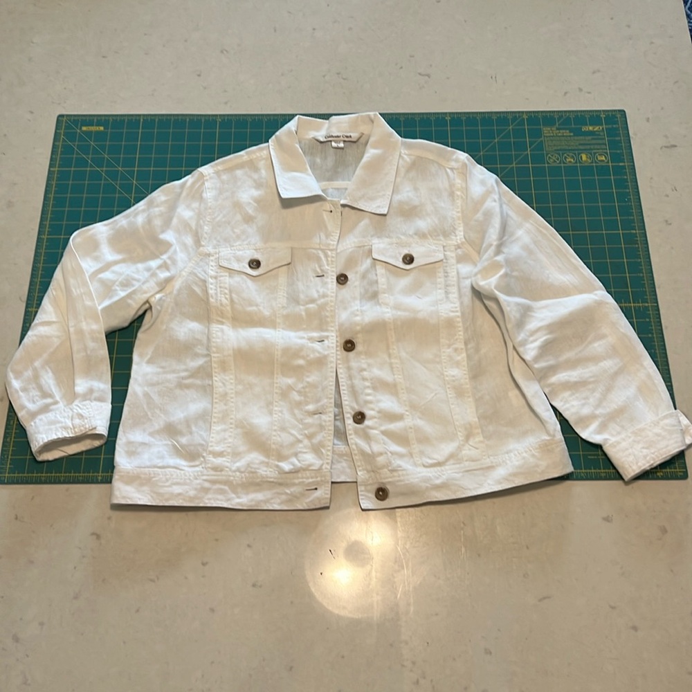 White linen COLDWATER CREEK Jacket